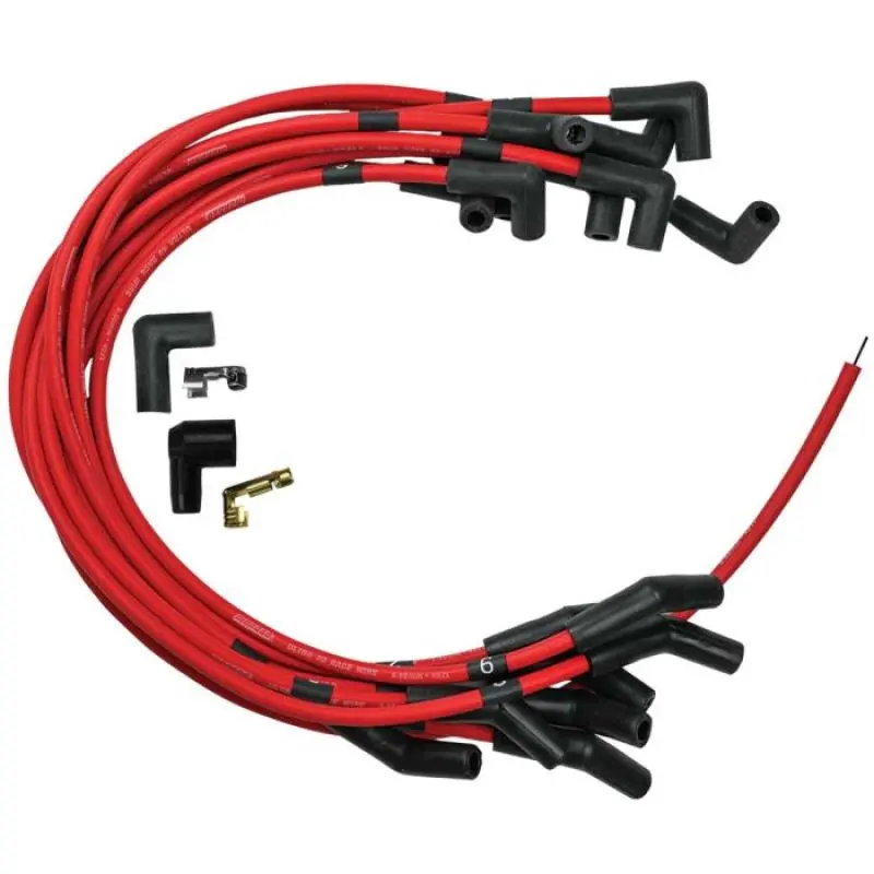 Moroso Ford 289-302 Ignition Wire Set - Ultra 40 - Unsleeved - Hei - Under Header - Red 1