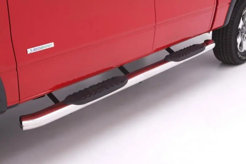 Lund Stainless Steel Nerf Bars For 2009–2017 Dodge Ram 1500 Quad Cab – 5-Inch Curved Oval, Polished Finish 2