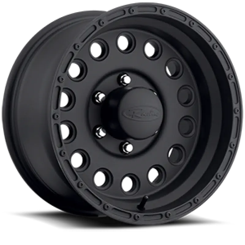Raceline Rock Crusher Satin Black Wheel — 16X10 Inches, 8X170 Bolt Pattern, -24Mm Offset, 130.81Mm Bore 1