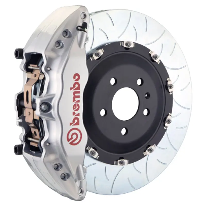 Brembo Gt Big Brake Kit For Audi A4/S4 (2009–2016) And A5/S5 (2008–2017) – Front, 6-Piston Calipers, 380×34Mm Slotted Two-Piece Rotors, Silver Finish 1