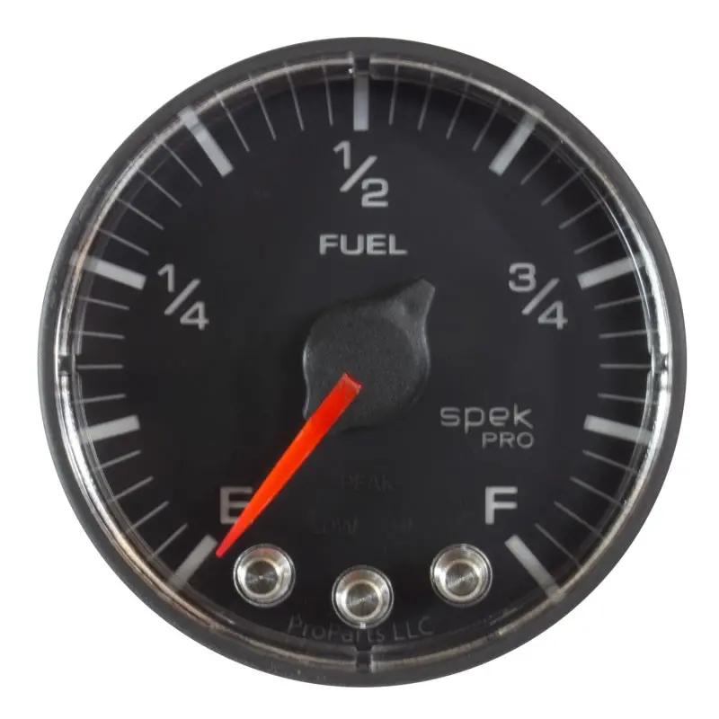 Autometer Spek-Pro Programmable Fuel Level Gauge — 2-1/16-Inch, 0–270°, Black Dial/Bezel 1