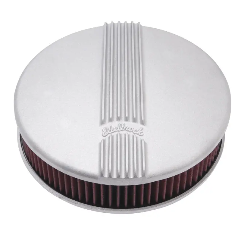 Edelbrock Classic Series Round Air Cleaner – 14" Diameter, Satin Finish, Cloth Filter Element 1