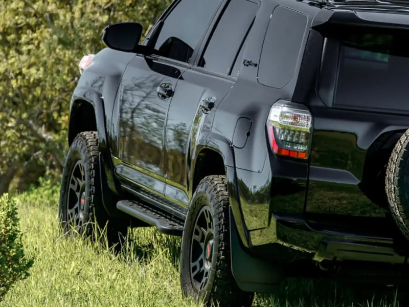 Cali Raised Bolt-On Rock Sliders For 2010–2024 Toyota 4Runner – Step-Ed Design, No Kick-Out, Powder-Coated Plate 1
