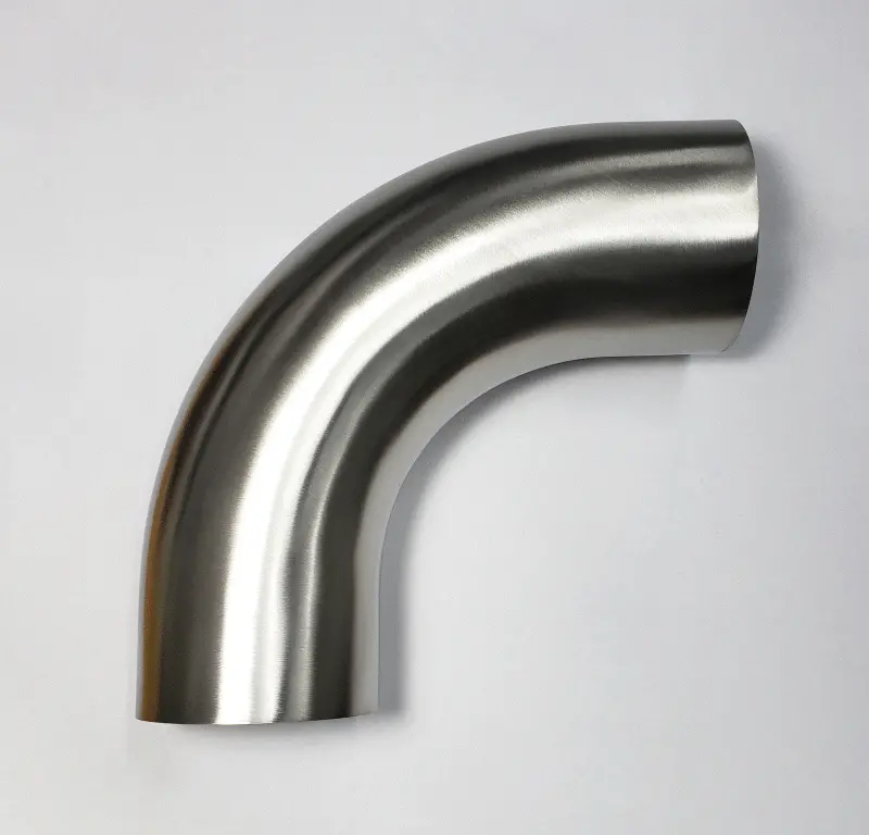 Stainless Bros 3.5-Inch-Diameter Stainless Steel 90° Bend: 1.5D Radius, 5.25-Inch Clr, 2-Inch Leg 1