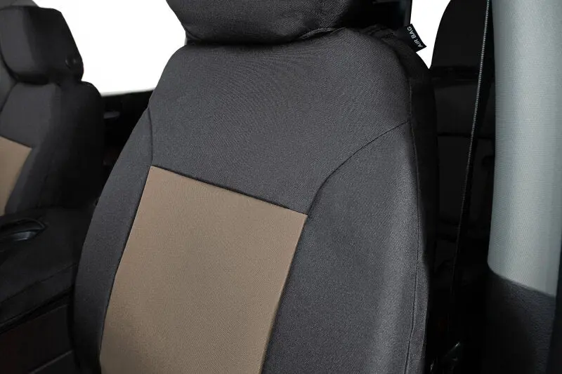 Covercraft 19-21 Chevrolet Silverado/ Endura Precisionfit Custom Front Row Seat Covers - Tan/Black 2