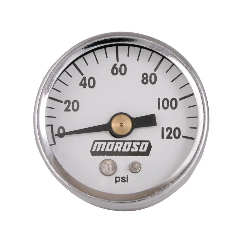 Moroso Mechanical Oil Pressure Gauge – 0–120 Psi Range, 1.5In Diameter Dial 1